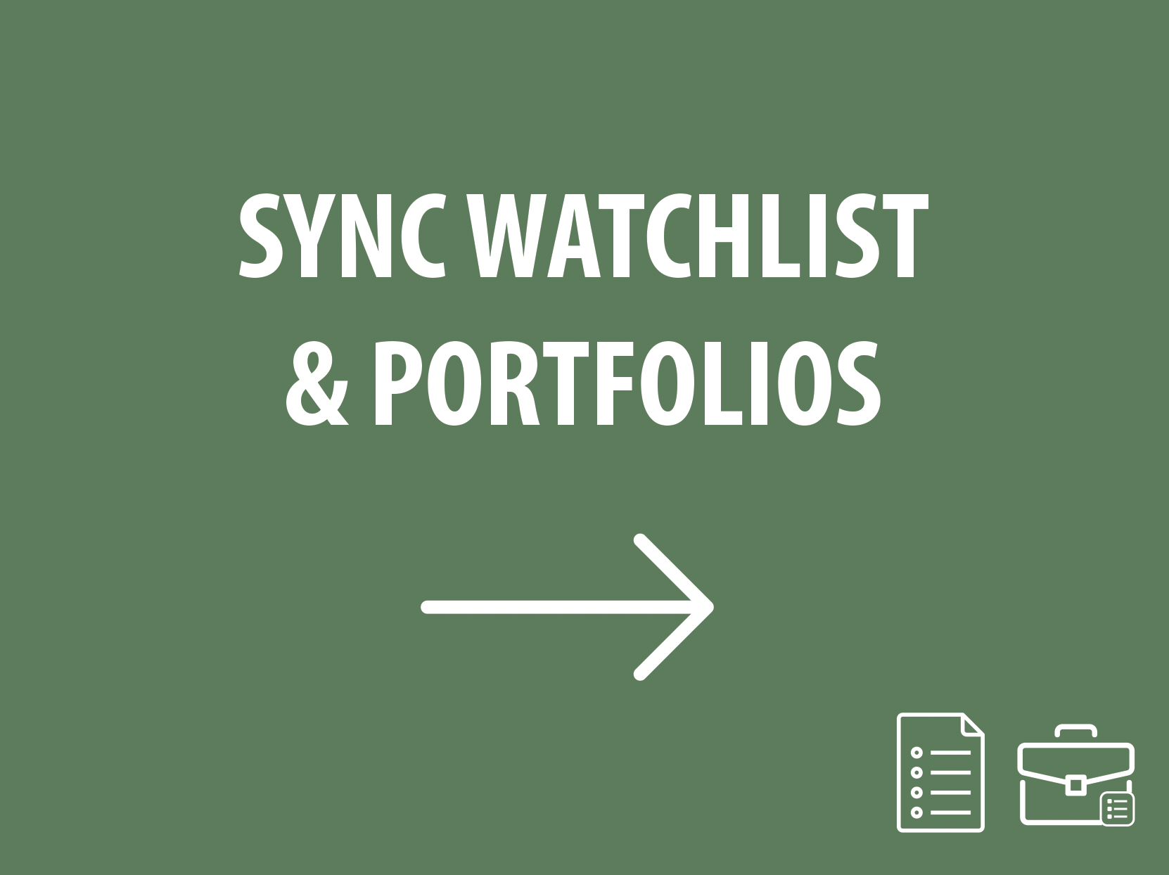 Sync Watchlist & Portfolios